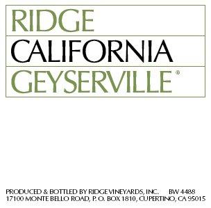 Ridge - Geyserville California 1973